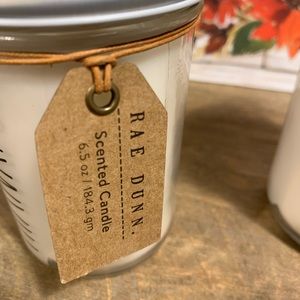 Rae Dunn Accents - Set of 2 Rae Dunn 6.5oz jar candles. Rae Dunn Accents - Set of 2 Rae Dunn 6.5oz jar candles.